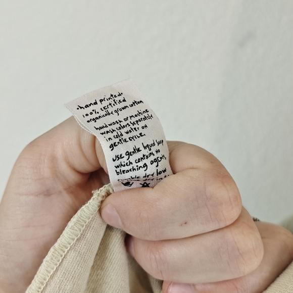Blue Fish VTG Hand Painted Apple Fruit Printed Langenlook Organic Cotton Tank 2 - Picture 16 of 16